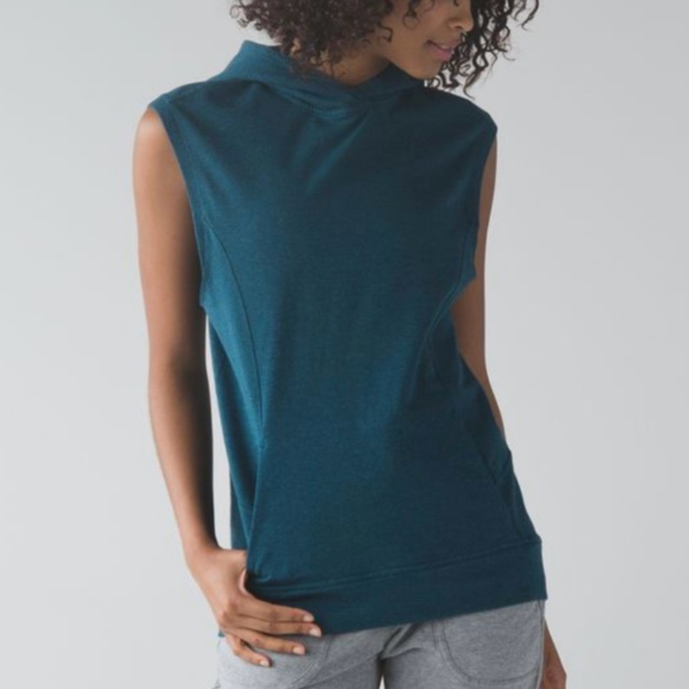 lululemon athletica Teal Sleeveless Hoodie